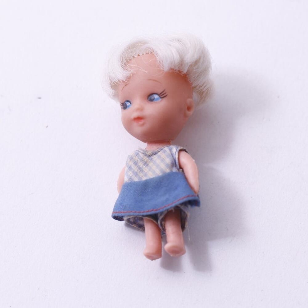 1960s, Uneeda, Pee Wee, Doll, Blue Dress, White Hair, Vintage, ~ 250604-WH 211